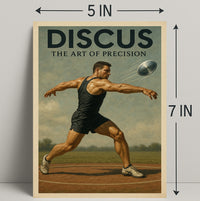 Discus Art Print of Precision Sports Design PosterGoat