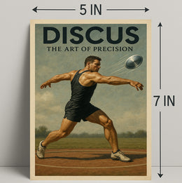 Discus Art Print of Precision Sports Design PosterGoat