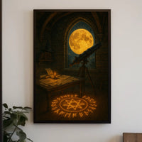 Mystical Celestial Observatory Medieval Magic Poster