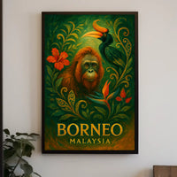 Borneo Wildlife Wonders Poster