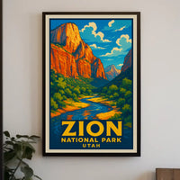 Zion National Park Utah Poster