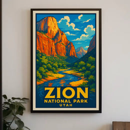 Zion National Park Utah Poster