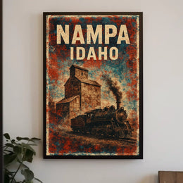 Nampa, Idaho Vintage Railway Vintage Poster