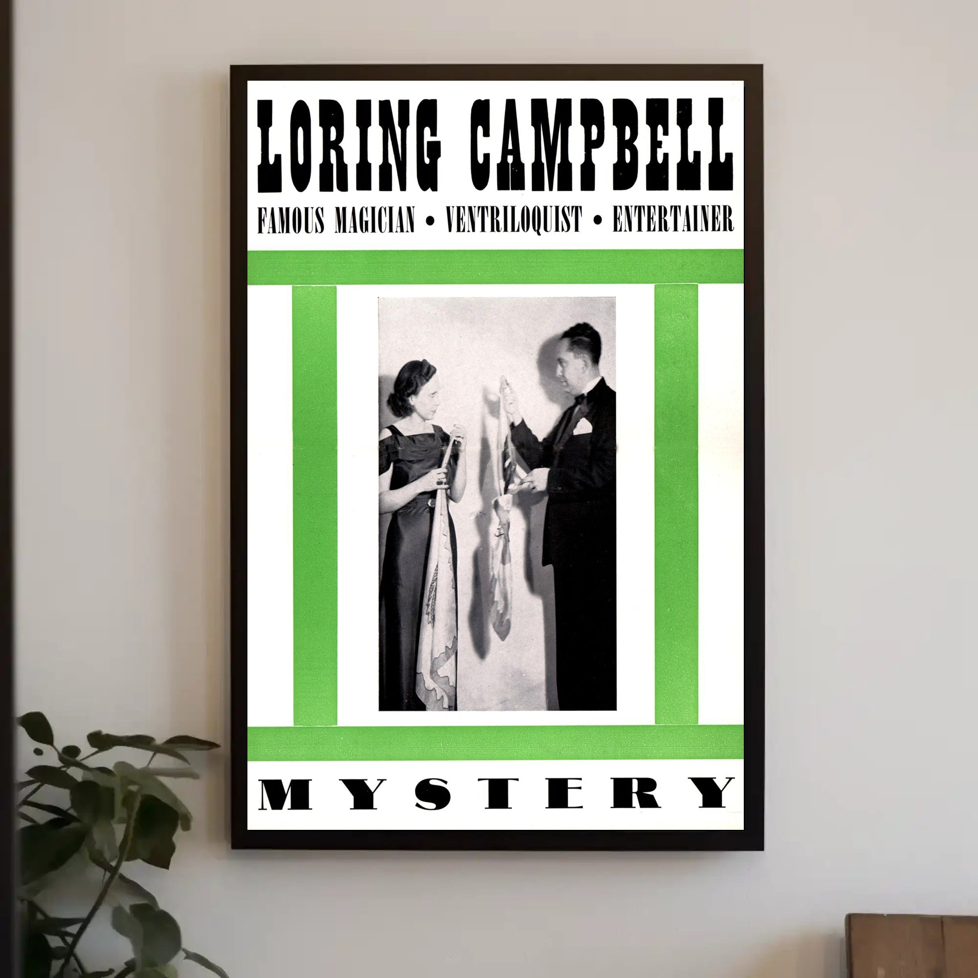 Vintage Magic Show Poster Featuring Loring Campbell - Cultural Poster