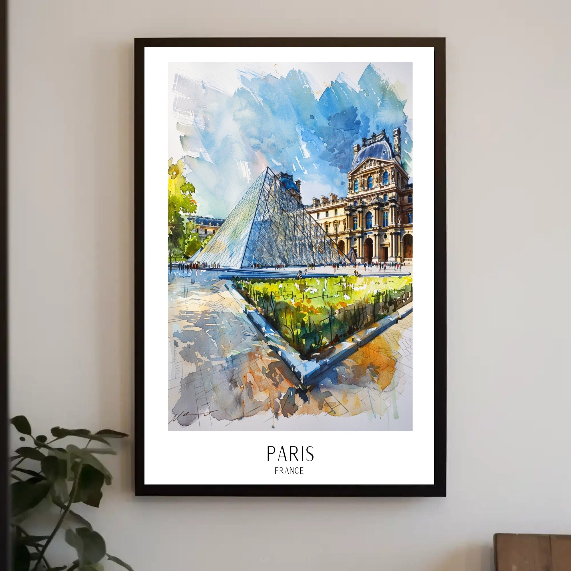 Louvre Pyramid Paris Travel Poster PosterGoat