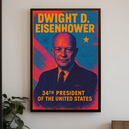 Dwight D Eisenhower Poster Legacy Leadership History Buff