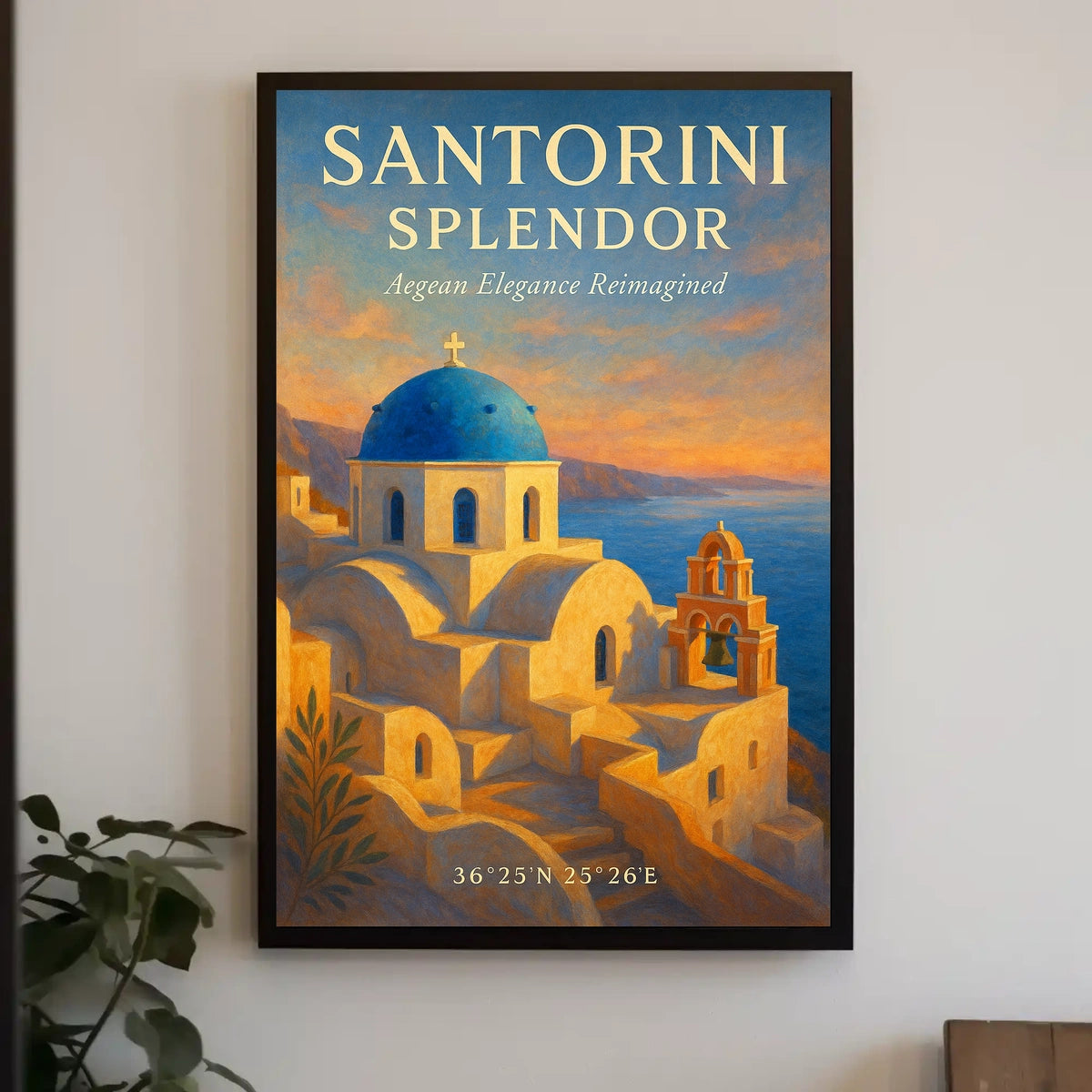 Santorini Splendor Poster