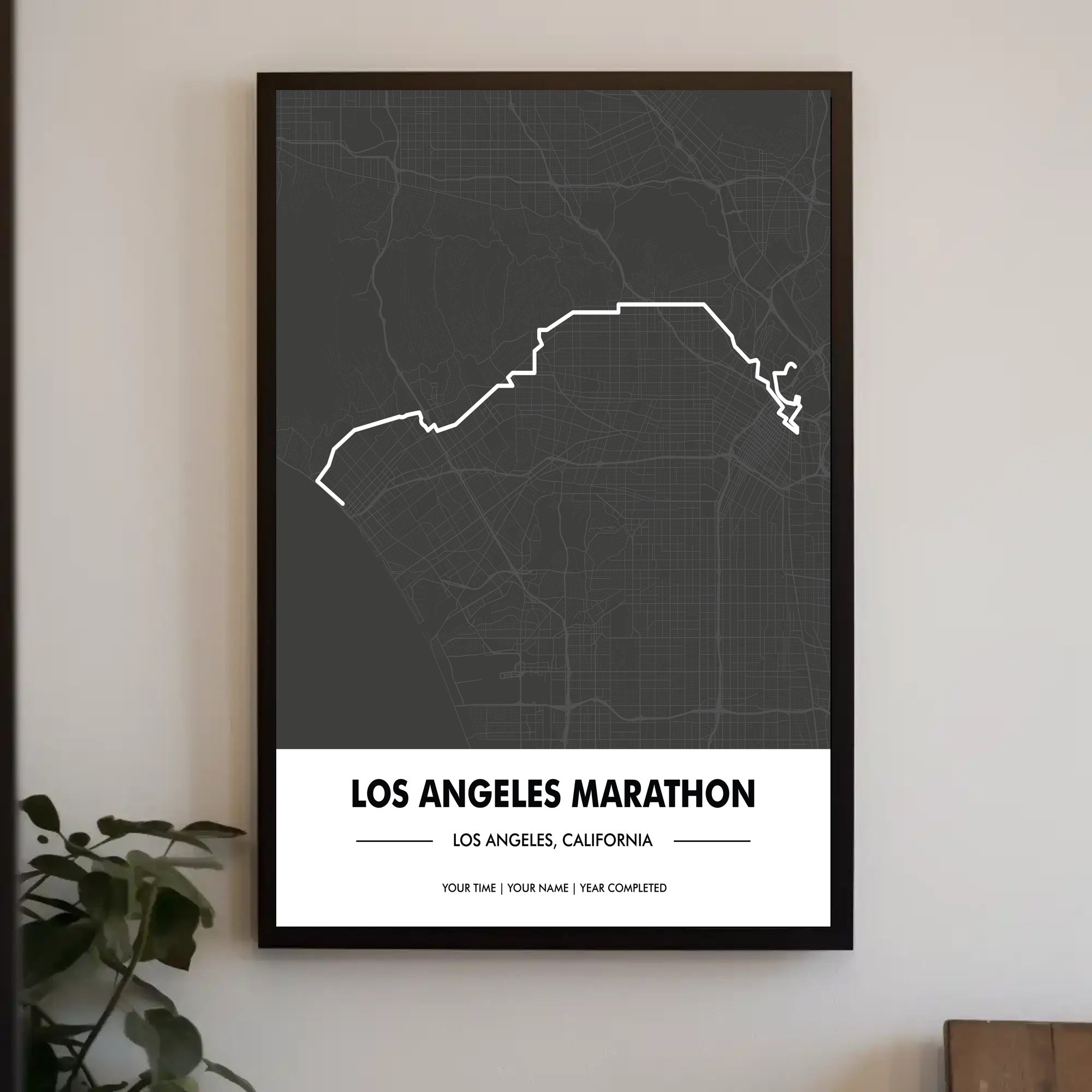 Los Angeles Marathon Minimalist Map Sports Poster