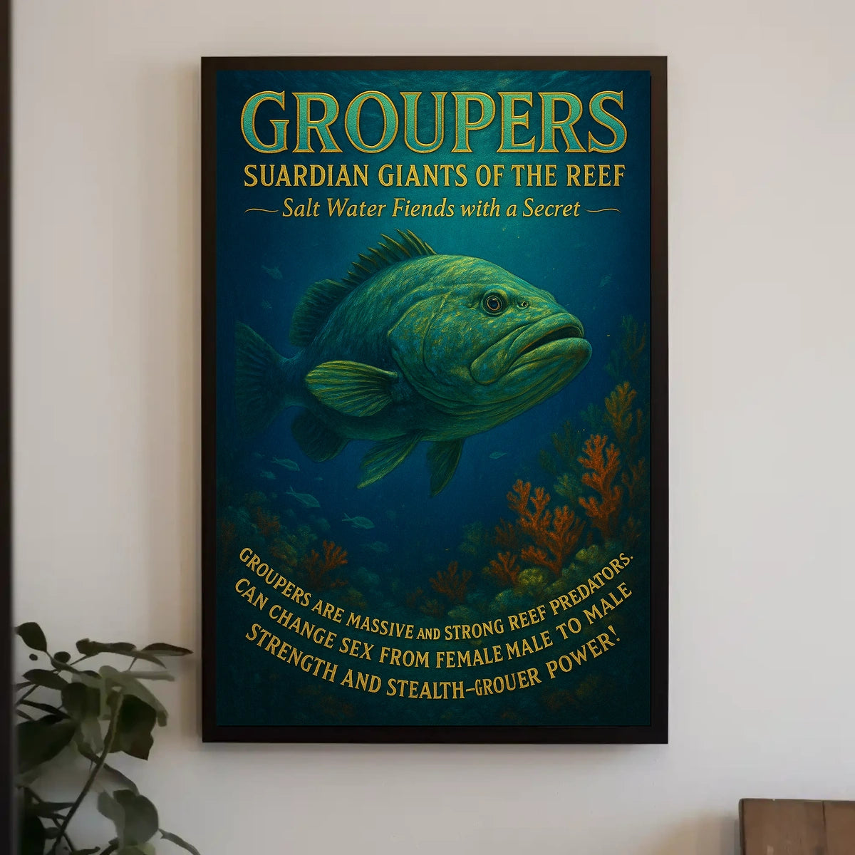 Groupers Guardians of the Reef Poster