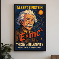 Einstein Relativity Vintage Science Educational Poster
