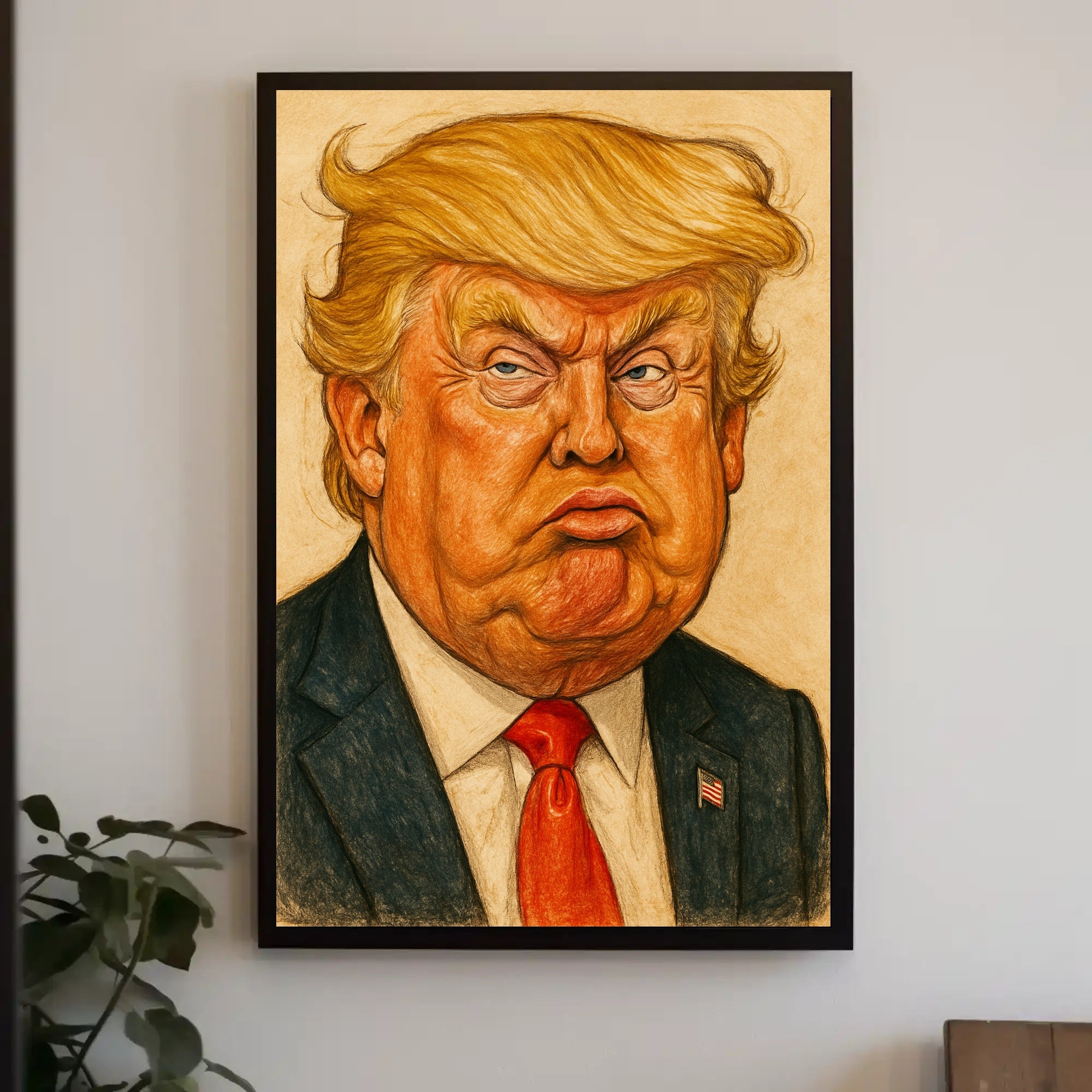 Donald Trump Caricature Poster PosterGoat