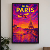Fly to Paris Poster
