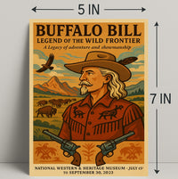 Buffalo Bill Legendary Heritage Adventure Poster Wall Art