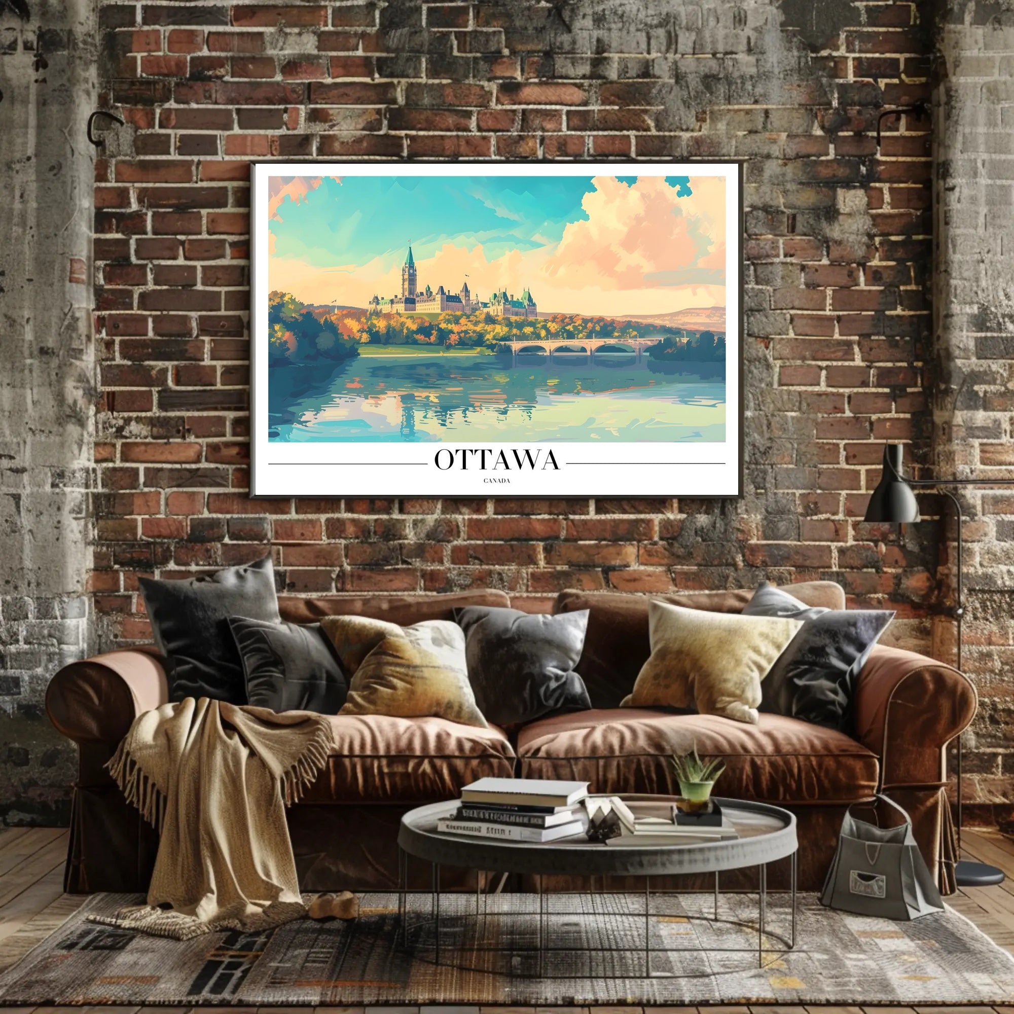 Ottawa Landscape Artistry with Historic Architecture Travel Poster