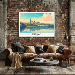Ottawa Landscape Artistry with Historic Architecture Travel Poster