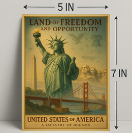 Land of Freedom and Opportunity Poster PosterGoat