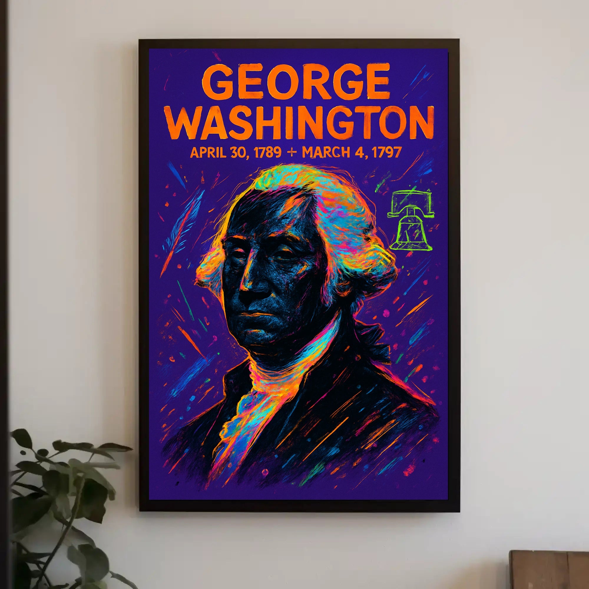 George Washington Neon Liberty Historical or Presidential Poster