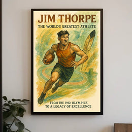 Jim Thorpe Icon of Athletic Excellence Jim Thorpe Poster