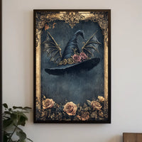 Magical Witch's Hat with Roses Artistic Poster