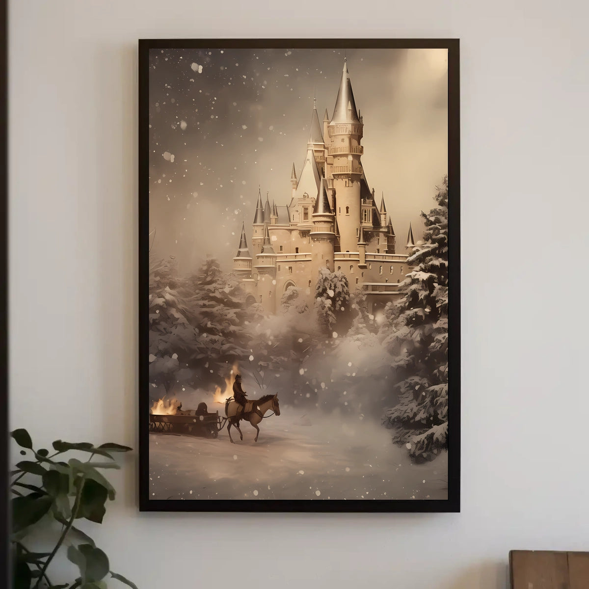Enchanted Winter Castle Poster