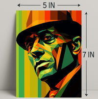 Vibrant Geometric Portrait Poster PosterGoat