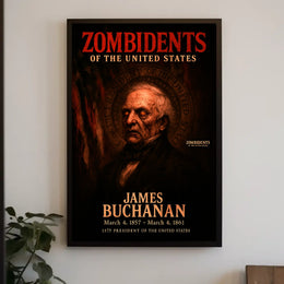 James Buchanan 15th President of the United States Zombidents Poster Series