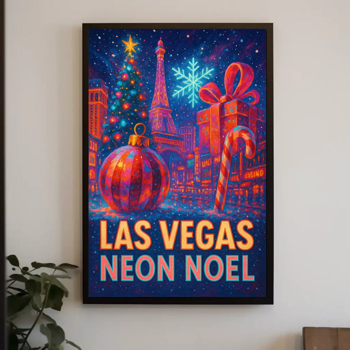 Las Vegas Neon Noel Poster