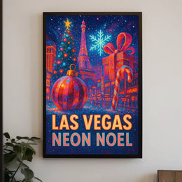 Las Vegas Neon Noel Poster
