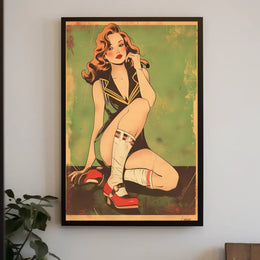 Vintage Pin-Up Art Poster