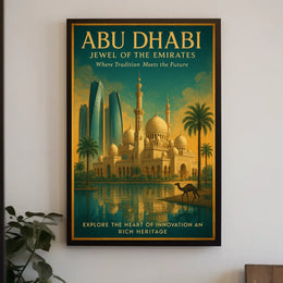 Abu Dhabi Wonders Tradition Meets Modernity Travel Poster