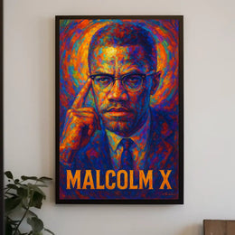 Malcolm X Iconic Leader Poster