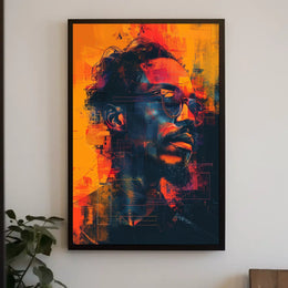 Vibrant Abstract Portrait Abstract Poster
