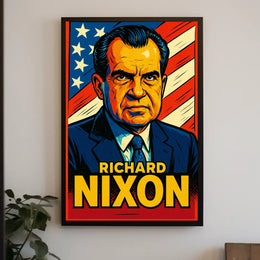 Richard Nixon Poster Historic Portrait Wall Art Decor