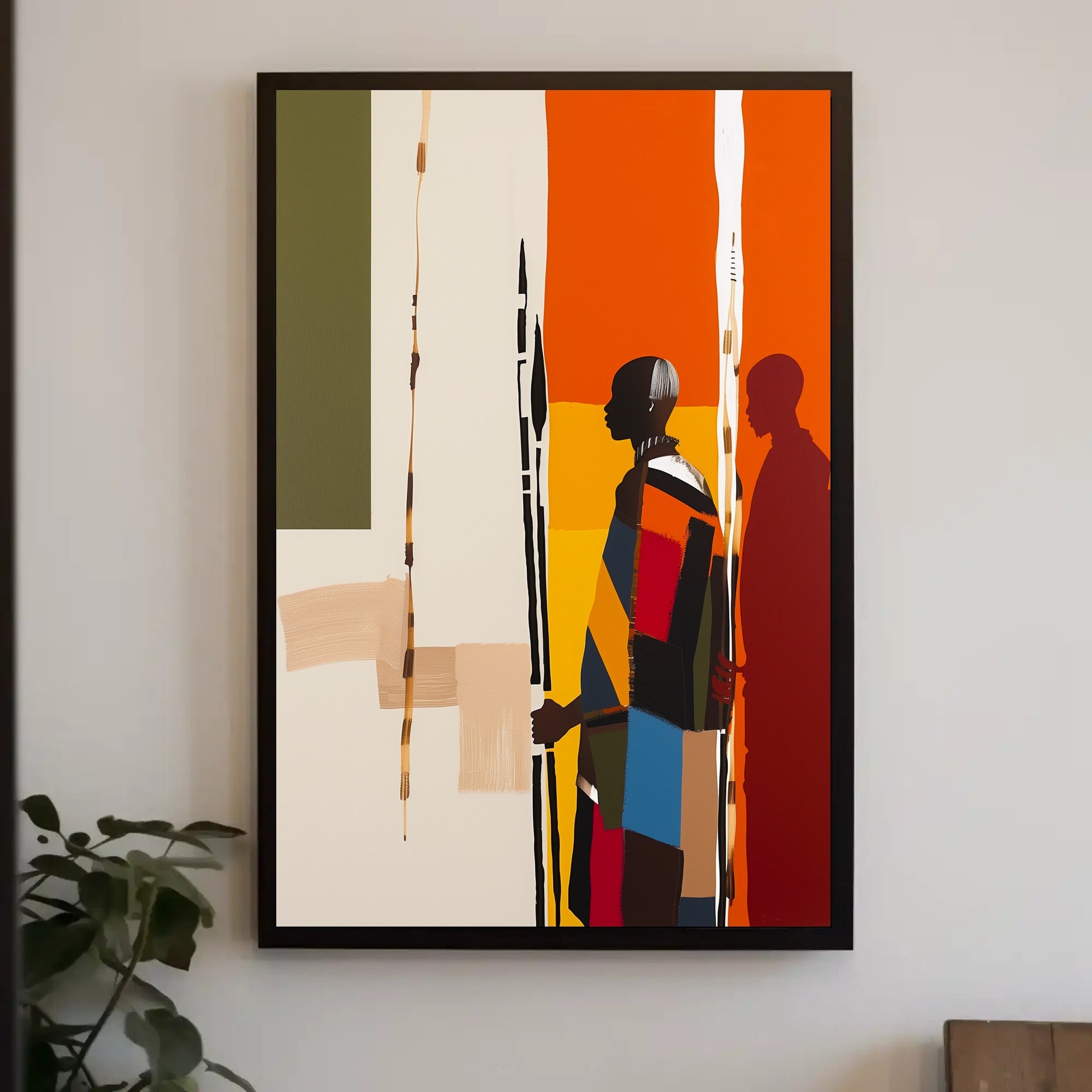 Vibrant Silhouettes Poster Modern Travel Wall Art