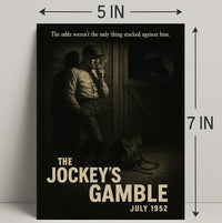 The Jockey's Gamble Noir Vintage Sports Poster
