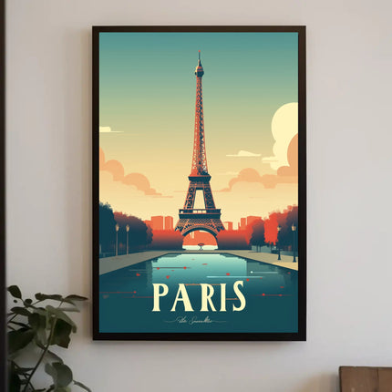 Artistic Eiffel Tower Paris Poster, Urban or Cityscape Poster