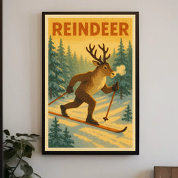 Reindeer Ski Adventure Poster