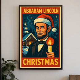 Abraham Lincoln Christmas Poster