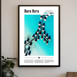 Bora Bora Overwater Paradise Travel Poster PosterGoat