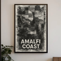 Amalfi Coast Poster Wall Art Coastal Decor Scenic Print