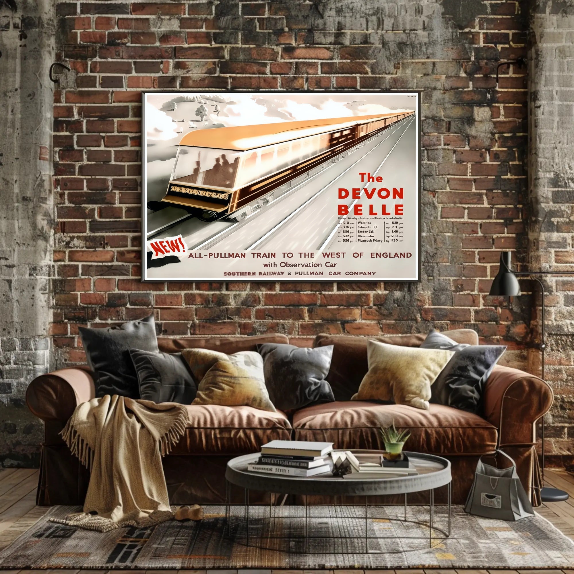 Vintage All-Pullman Train Poster PosterGoat
