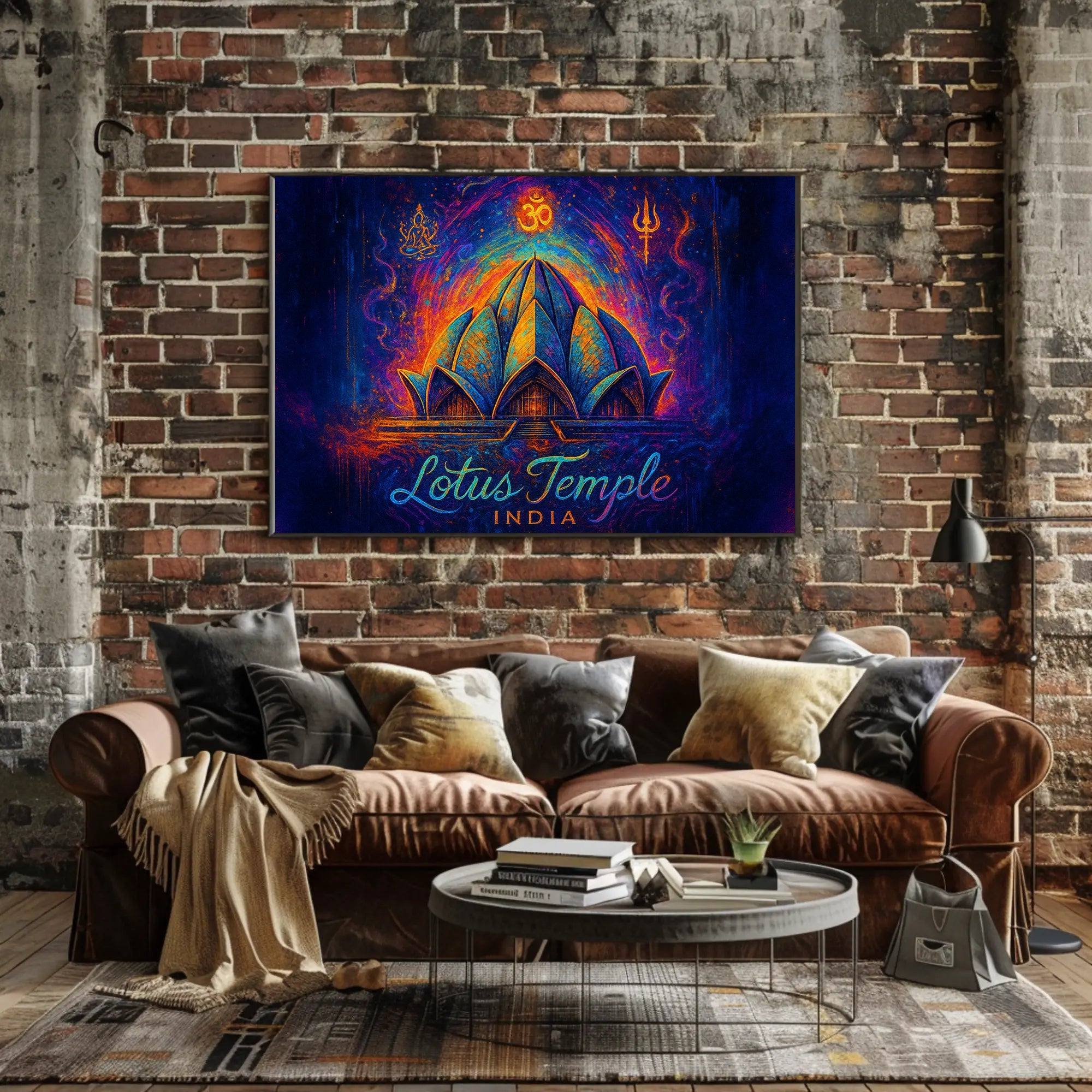Lotus Temple India Travel Poster Art Print