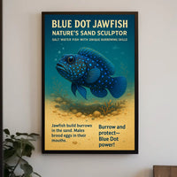 Blue Dot Jawfish NatureS Sand Poster
