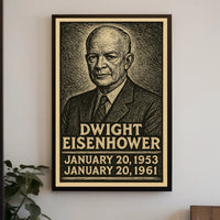 Dwight Eisenhower Travel Retro Heritage Poster