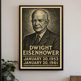 Dwight Eisenhower Travel Retro Heritage Poster