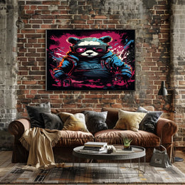 Cyberpunk Panda Poster