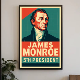 James Monroe 5th President Patriotic Oil Painting Poster