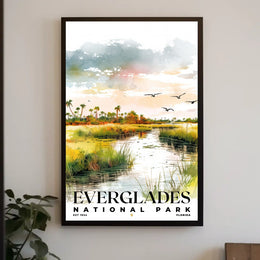 Everglades Watercolor Wall Art Poster