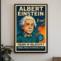 Einstein Vintage Portrait Scholarly Decor Poster
