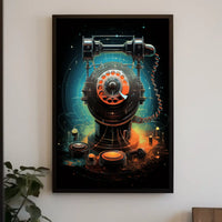 Retro-Futuristic Communication Poster